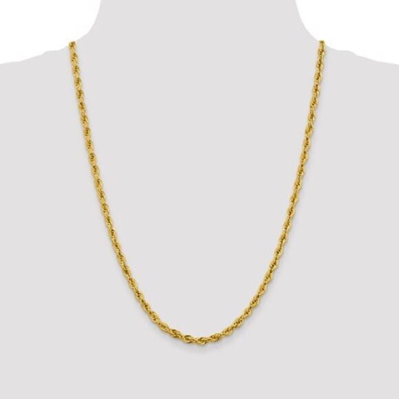 14K 22 inch Rope with Lobster Clasp Chain